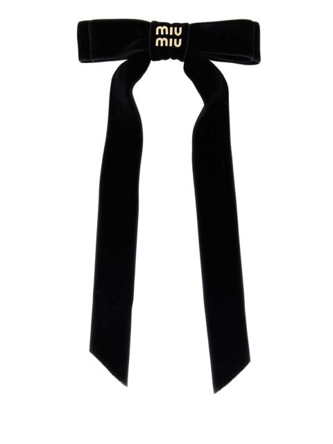 Miu Miu Miu Miu Women Black Velvet Hair Clip
