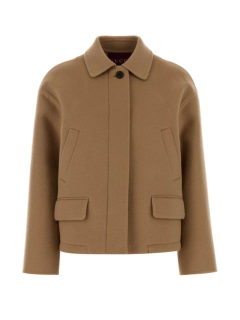 GUCCI Gucci Women Camel Wool Blend Jacket