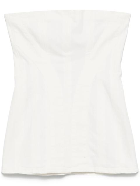 MÔNOT strapless denim mini dress