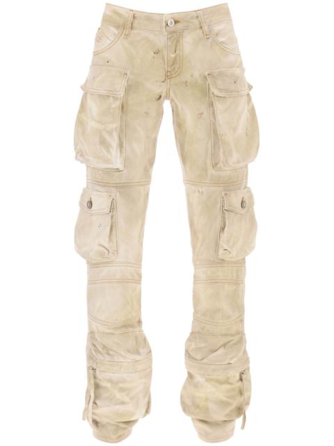 The Attico 'Essie' Cargo Pants With Marble Effect Women