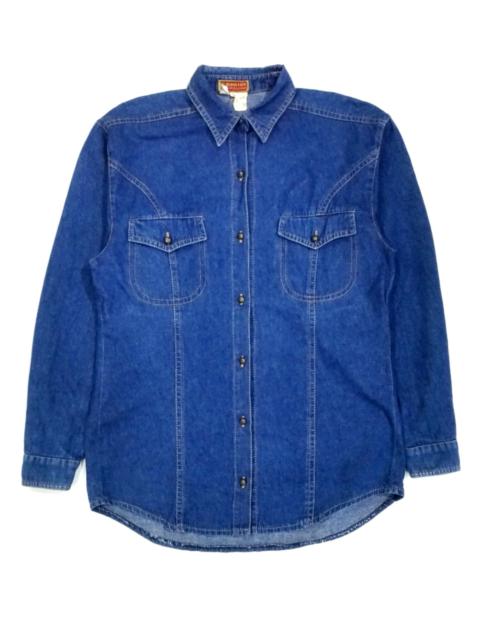 Other Designers Elegvncy Paris - RARE! TRUE VTG ELEGANCE MADE IN WESTERN GERMANY DENIM SHIRT