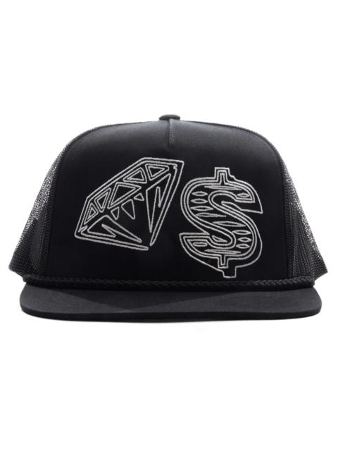 BILLIONAIRE BOYS CLUB D&S TRUCKER HAT - BLACK