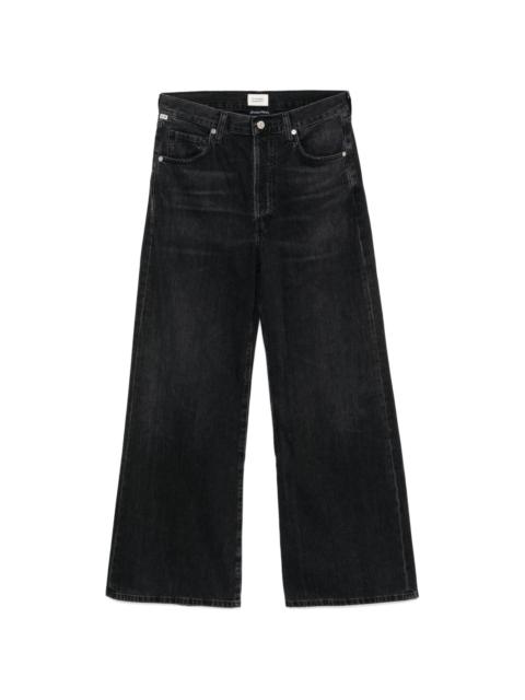 mid-rise wide-leg jeans