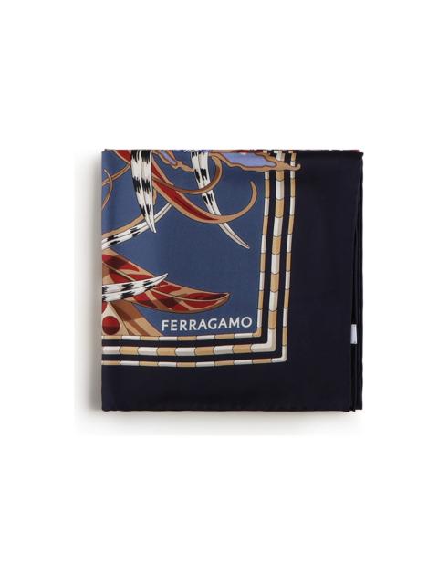 FERRAGAMO Printed Silk Scarf
