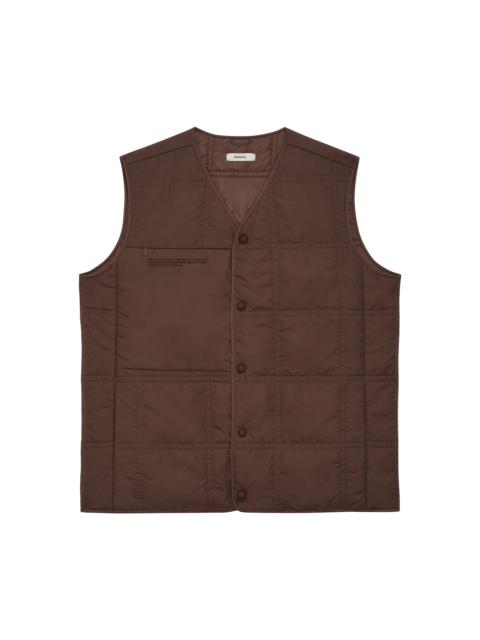 PANGAIA Womens Flower-Warmth Quilted Gilet - Chestnut Brown