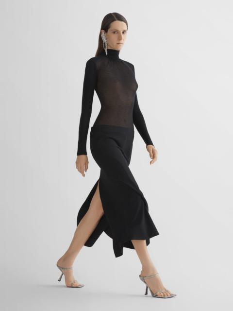 MUGLER black illusion dress
