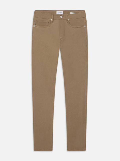 FRAME L'Homme Slim Brushed Twill in Dark Khaki