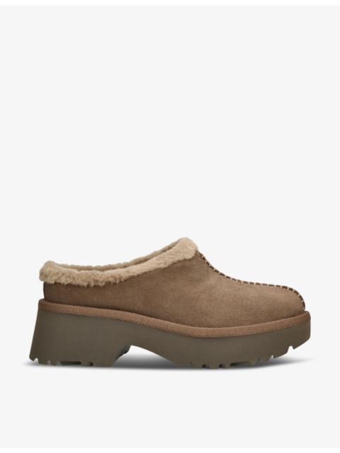 UGG New Height Cozy suede and shearling clogs