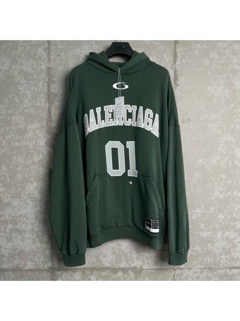 BALENCIAGA Balenciaga Green 01 Print Hoodie