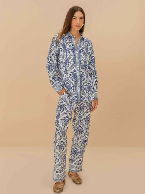 FARM RIO Off-White Tropical Cameo Lenzing™ Ecovero™ Euroflax™ Pajama Pants