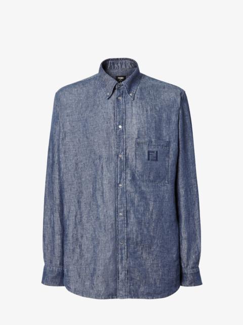 FENDI Shirt Blue chambray shirt