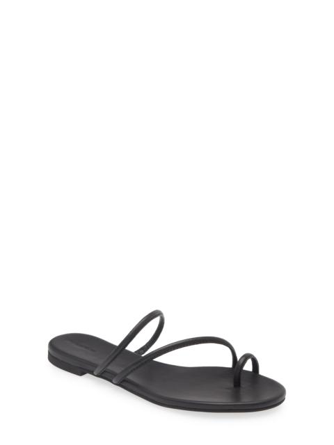 Reformation Reformation Ludo Toe Ring Strappy Slide Sandal in Black at Nordstrom