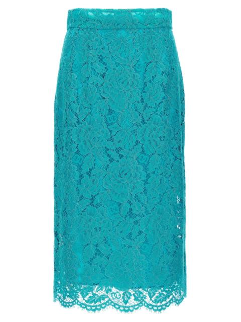 Dolce & Gabbana Lace Skirt Skirts Light Blue