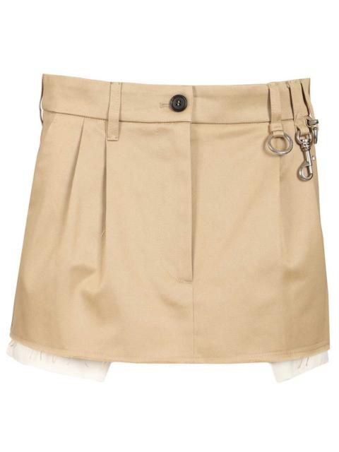 Miu Miu Miu Miu Women Cotton Chino Mini Skirt