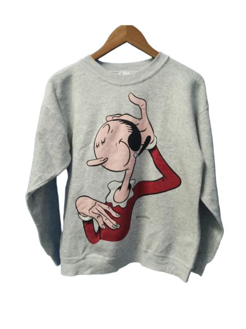 Other Designers Vintage - Vintage Popeye Olive 1993 Sweatshirt Cartoons Rare