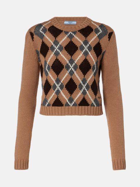 Prada Argyle cashmere sweater