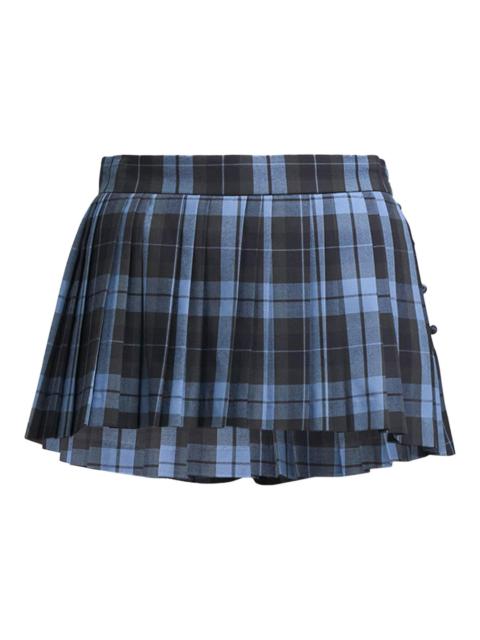 pushBUTTON Navy Check Volumed Micro Skort