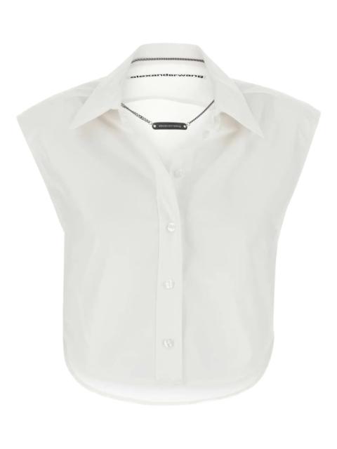 Alexander Wang Cropped Button Down Sleeveless Top