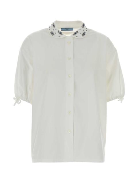 Prada Prada Women White Poplin Shirt