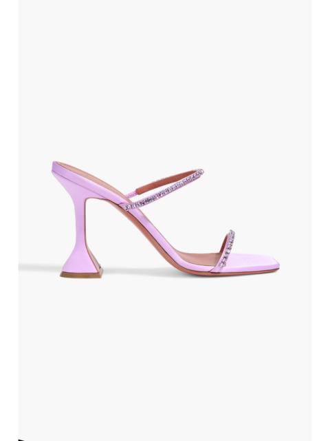 Amina Muaddi Gilda crystal-embellished satin mules