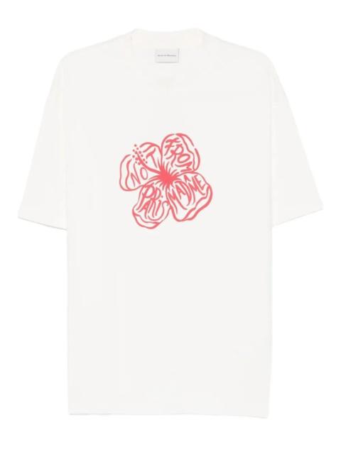Drôle de Monsieur "Slogan Hibiscus" T-Shirt