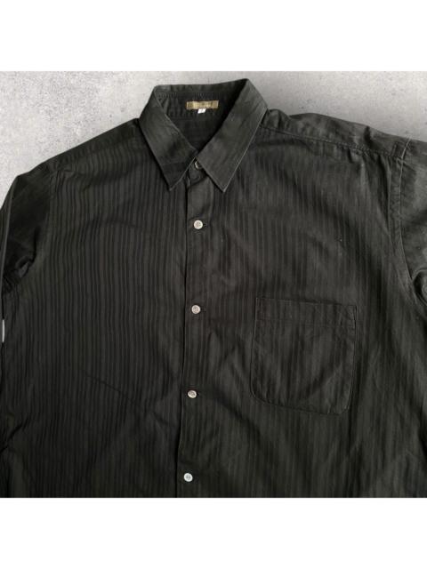Y’s For Men Black Striped Oversize Shirt