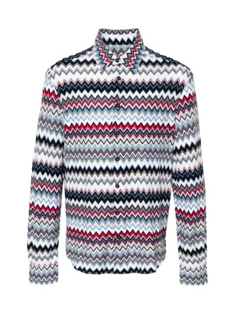 Missoni CHEVRON-KNIT COTTON SHIRT
