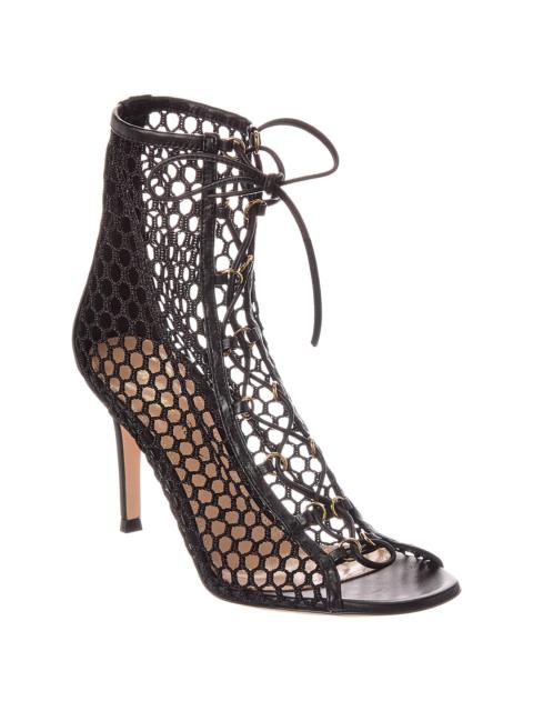 Gianvito Rossi Gianvito Rossi Helena 85 Mesh & Leather Bootie