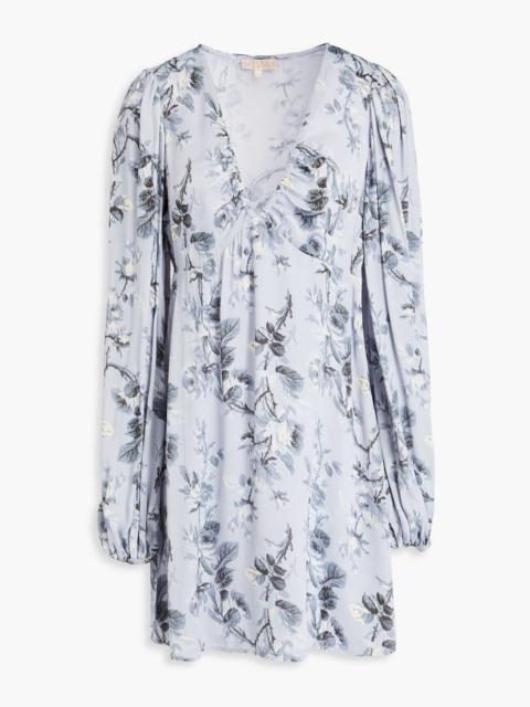 Other Designers Floral-print satin-crepe mini dress