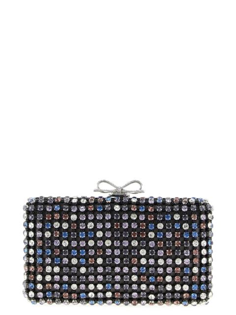 self-portrait 'Multi Crystal Chainmail' clutch