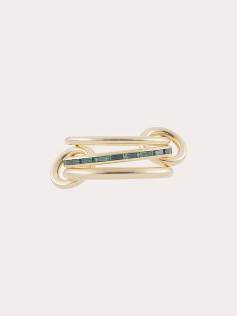 Spinelli Kilcollin Pyrus 18K Gold Emerald Linked Rings