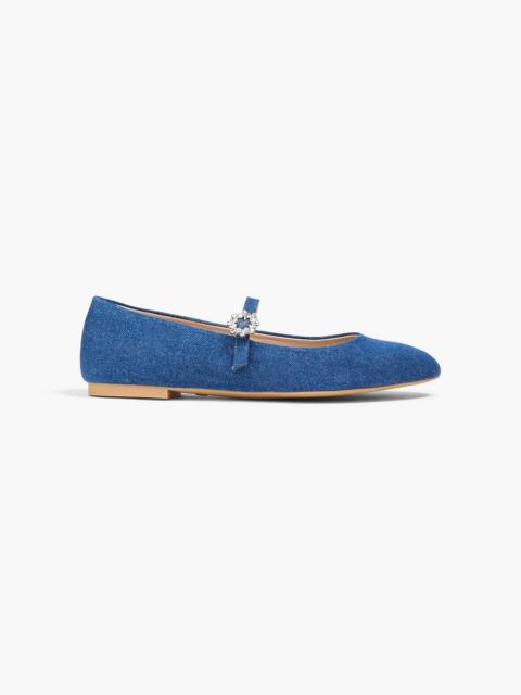 Stuart Weitzman Aura denim Mary Jane flats