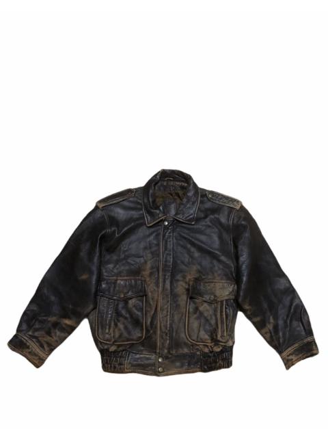 Other Designers Vintage - ❌DELETE TODAY🚀 Thrashed Vtg Leather US Air Force Aviators