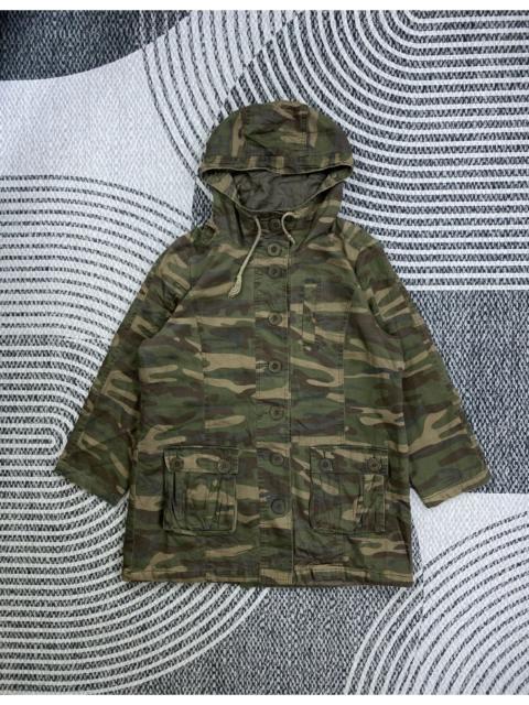 Other Designers Japanese Brand - Camouflage Woodland Japan Military Buttoned Hoodie Jacket