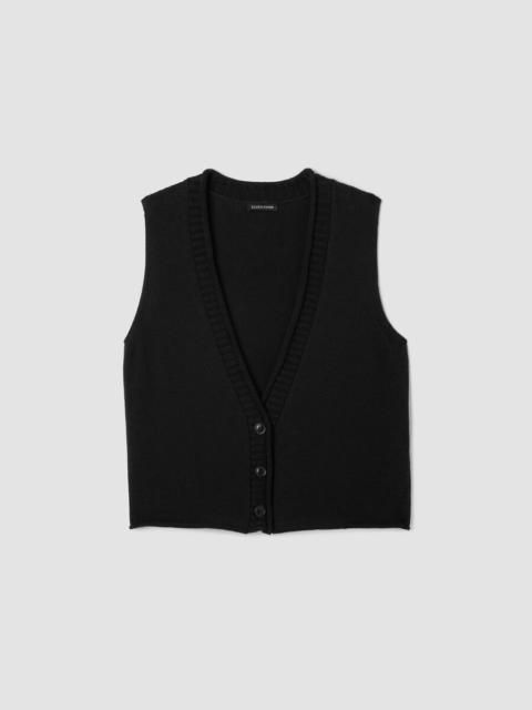EILEEN FISHER Peruvian Cotton Blend V-Neck Vest
