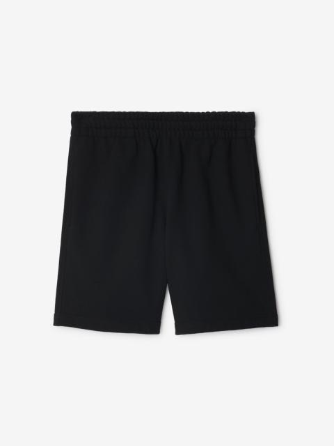 Burberry Check Label Cotton Shorts