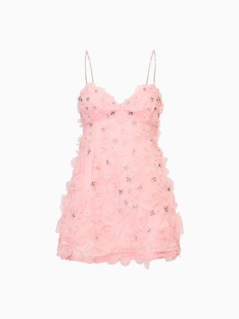 LoveShackFancy Ambessa Embellished Organza Mini Dress