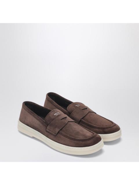 Prada Prada Brown Suede Loafers Men
