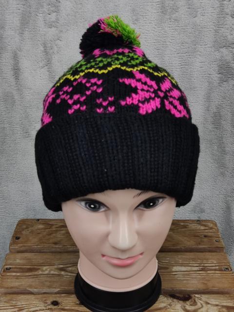 Other Designers Neon Multicolor Beanie Hat Winter Hat