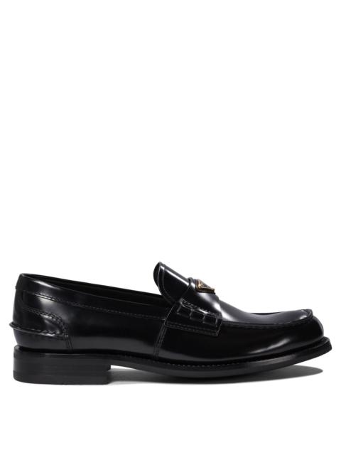 Prada Prada Brushed Leather Loafers Black Men