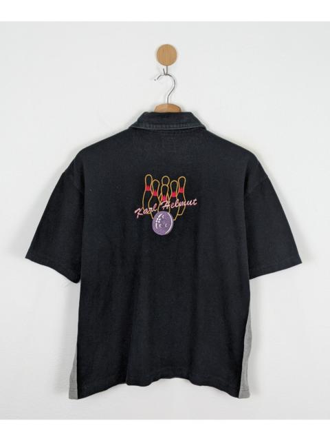 Other Designers Karl Helmut - Karl Helmut bowling half zipper polo shirt