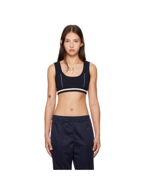 Ambush Navy Contrast Stitch Bra Top