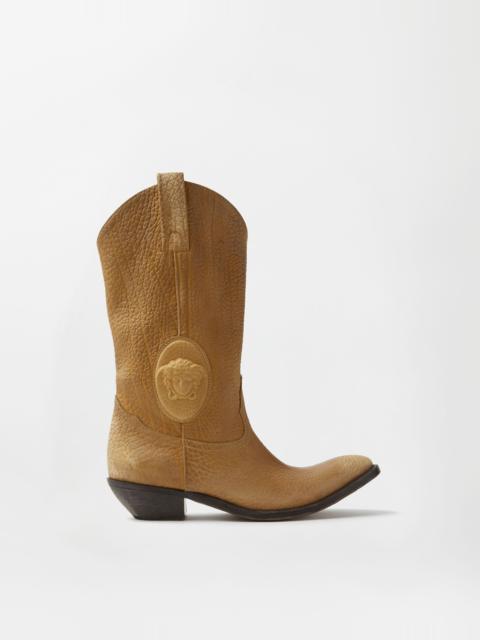 VERSACE Houston Leather Texan Boots 35 mm