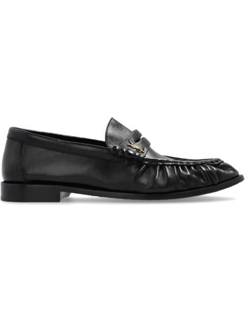 SAINT LAURENT Saint Laurent Le Loafer Supple Shiny Black Leather (Women's)