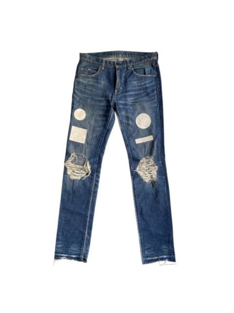 NUMBER (N)INE AW04 Give Peace A Chance Patch Denim
