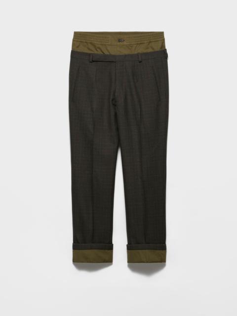 Prada Wool pants with cotton details