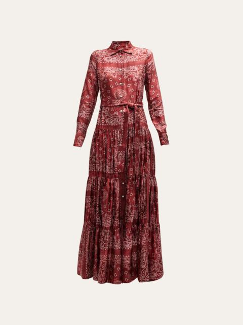 Golden Goose Golden Bandana-Print Long Shirtdress