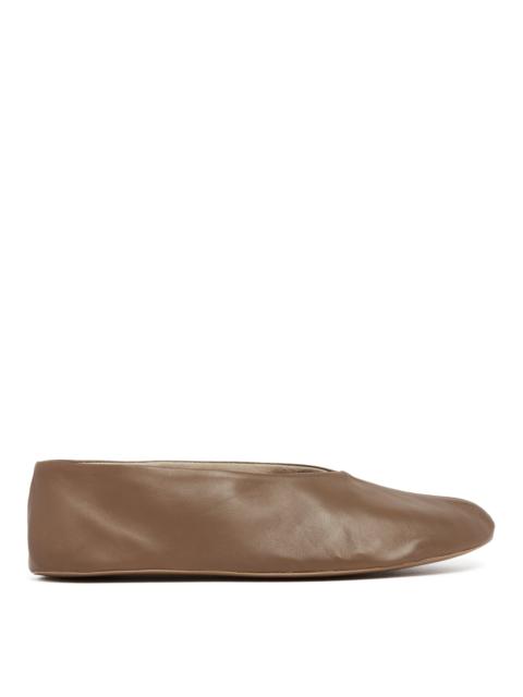 The Row Brown Stella Leather Mules