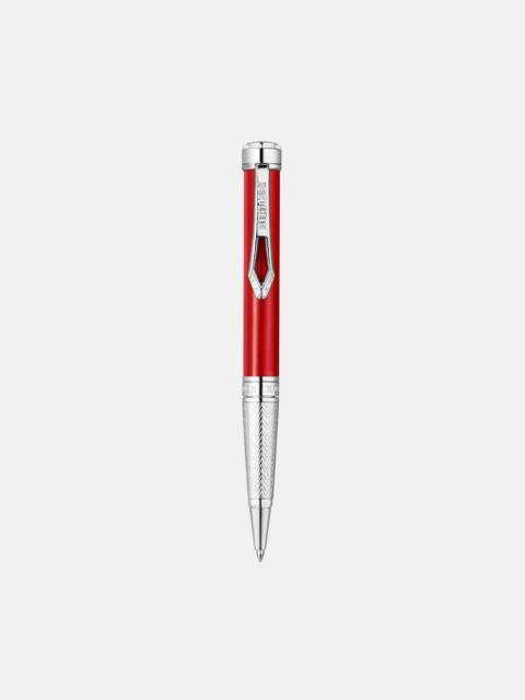Roberto Cavalli Roberto Cavalli Lacquer Ballpoint Pen, Silver Color & Red Lacquer