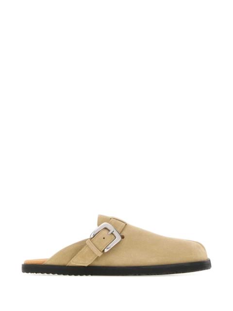 Maison Margiela Maison Margiela Men Beige Suede Tabi Daily Slippers
